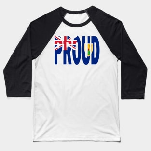 Turks and Caicos Flag Designed in The Word Proud - Soca Mode Baseball T-Shirt